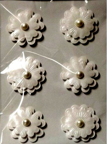 Miss Elizabeth's Elegant Dimensional Flowers Embellishment Stickers - SCRAPBOOKFARE