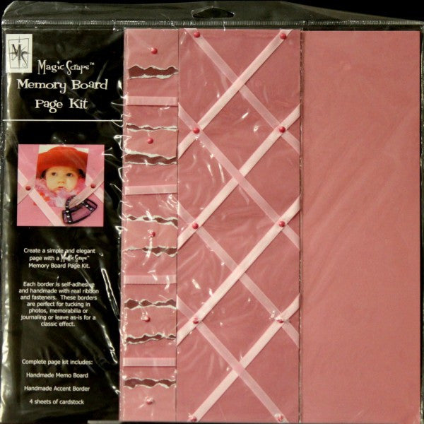 Magic Scraps 12 x 12 Pink Memory Board Page Kit - SCRAPBOOKFARE