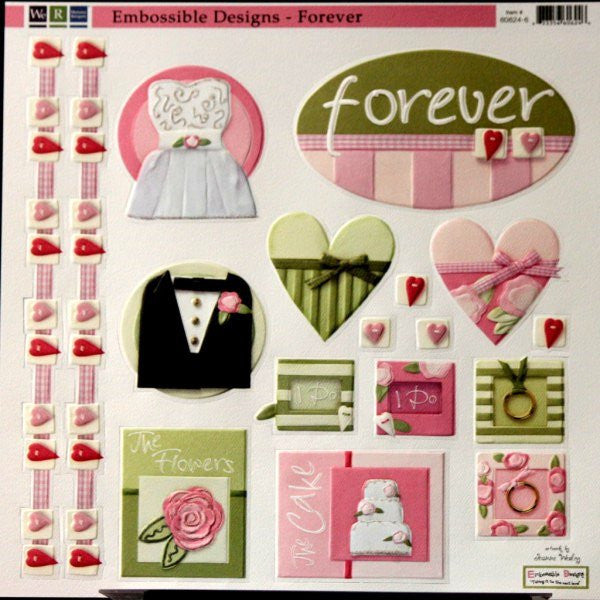 We R Memory Keepers Embossible Designs Forever Wedding Die-Cut Sheet