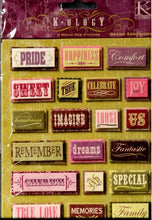 K & Company K-OLOGY A Whole New Attitude Words Grand Adhesions Dimensional Stickers - SCRAPBOOKFARE