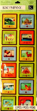 K & Company Brenda Walton Around The World Photo Slides Adhesive Chipboard Stickers Embellishments - SCRAPBOOKFARE