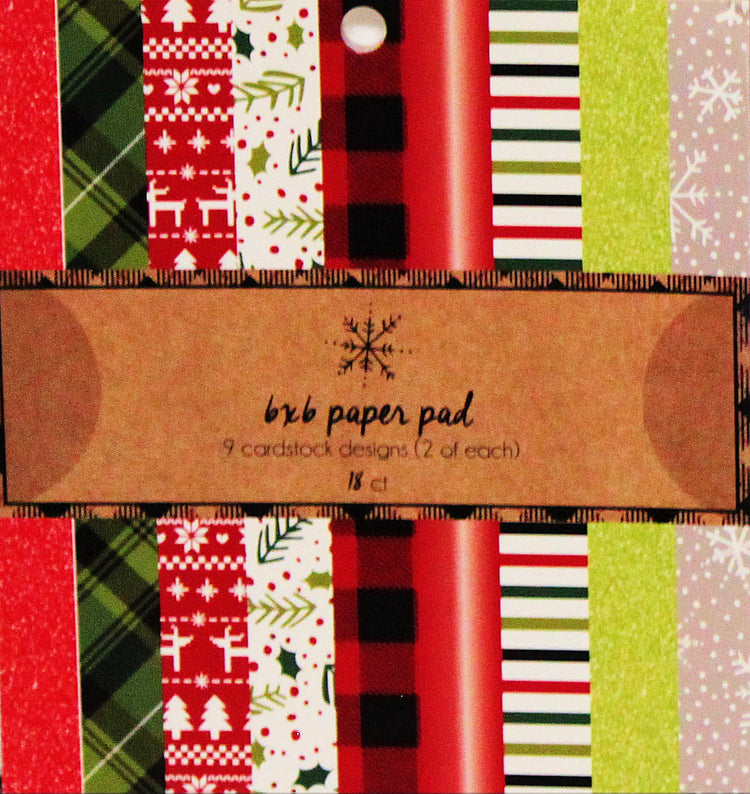American Crafts Christmas Designer 6 x 6 Cardstock & Specialty Paper Pad