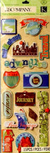 K & Company Sea Glass Travel Adhesive Chipboard Stickers Embellishments - SCRAPBOOKFARE