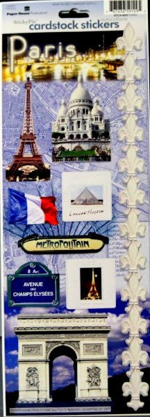 Paper House Productions Sticky Pix Paris Cardstock Stickers - SCRAPBOOKFARE