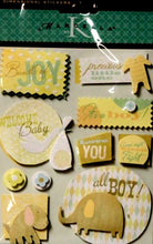 K & Company Marcella K Butterbean Baby Boy Dimensional Stickers - SCRAPBOOKFARE