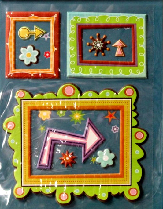 K & Company Spaghetti Pillow Sticker Frames Dimensional Stickers - SCRAPBOOKFARE