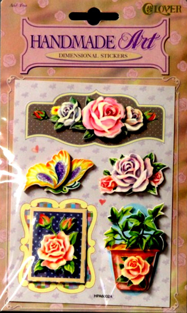 Forever Beautiful Handmade Dimensional Flowers & Butterflies Stickers - SCRAPBOOKFARE