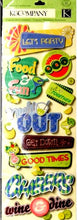 K & Company Party Adhesive Chipboard Stickers Embellishments - SCRAPBOOKFARE