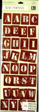 K & Company Engraved Garden Alphabets Adhesive Chipboard Stickers - SCRAPBOOKFARE