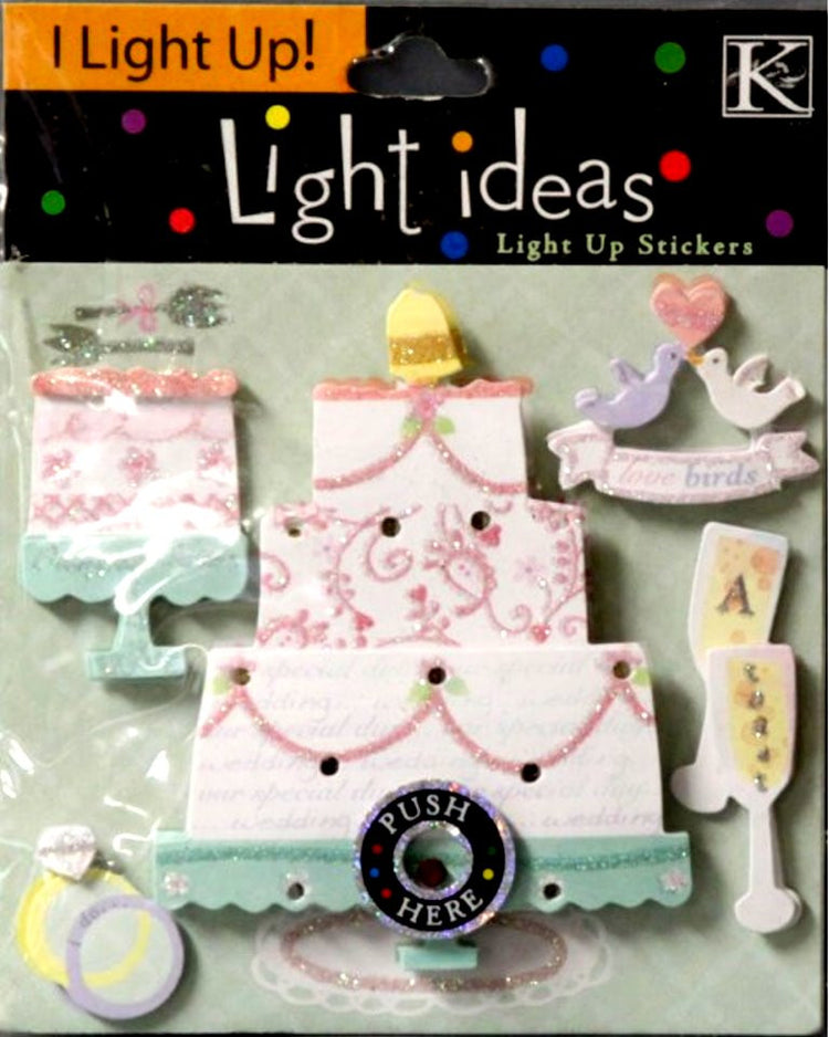 K & Company Wedding Cake Light Ideas Dimensional Stickers - SCRAPBOOKFARE