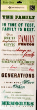 K & Company Ancestry.com Words Transfer Rub-Ons - SCRAPBOOKFARE