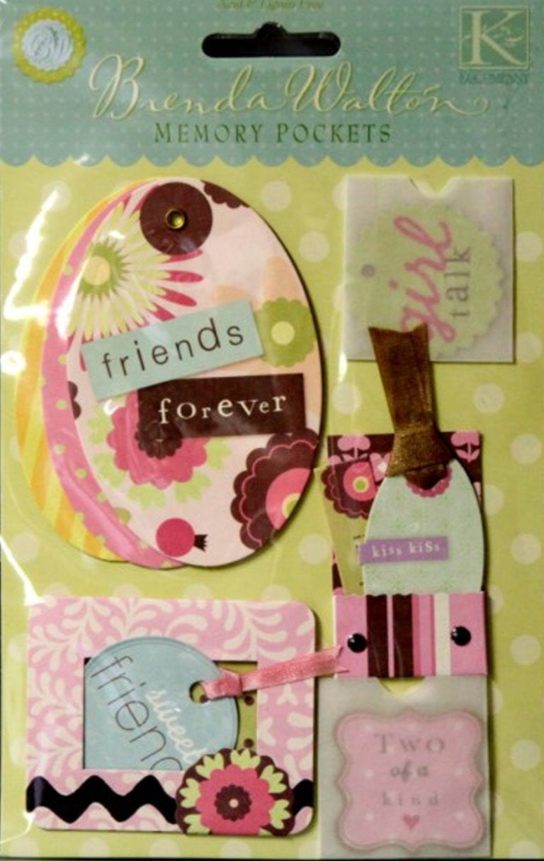 K & Company Brenda Walton BW Neopolitan Florals Memory Pockets Embellishments - SCRAPBOOKFARE