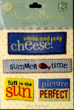 K & Company Brenda Walton BW Summer Words Fabric Art Stickers - SCRAPBOOKFARE