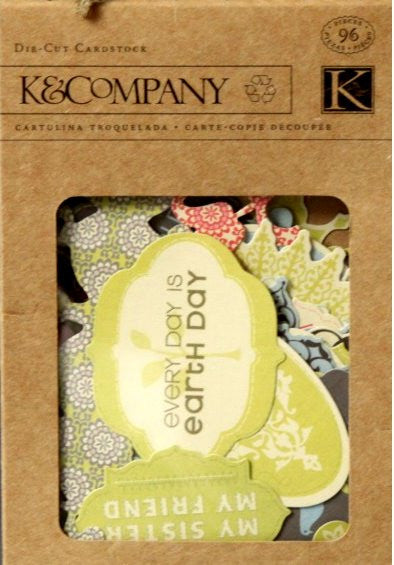K & Company AB Lotus Faded China Die-Cut Cardstock Shapes Embellishments - SCRAPBOOKFARE
