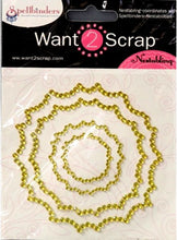 Spellbinders Want 2 Scrap Nestabling Yellow Rhinestone Adhesive Frames Embellishments