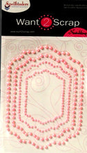 Spellbinders Want 2 Scrap Nestabling Pink Pearls Adhesive Frames Embellishments