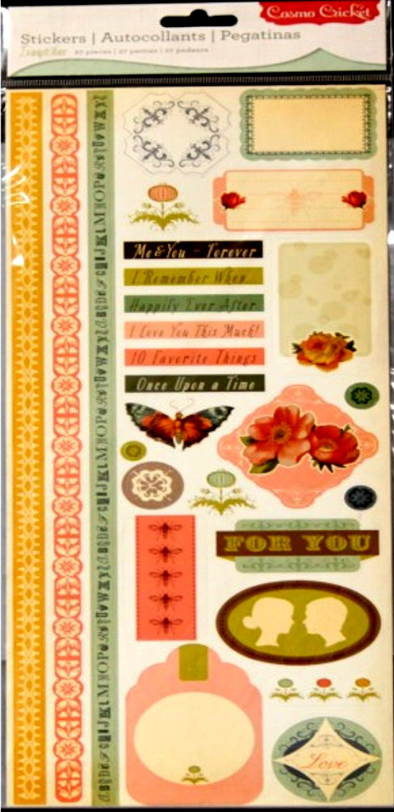 Cosmo Cricket Evangeline Cardstock Stickers - SCRAPBOOKFARE