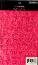 Colorbok Pink Glitter Alphabet Stickers - SCRAPBOOKFARE