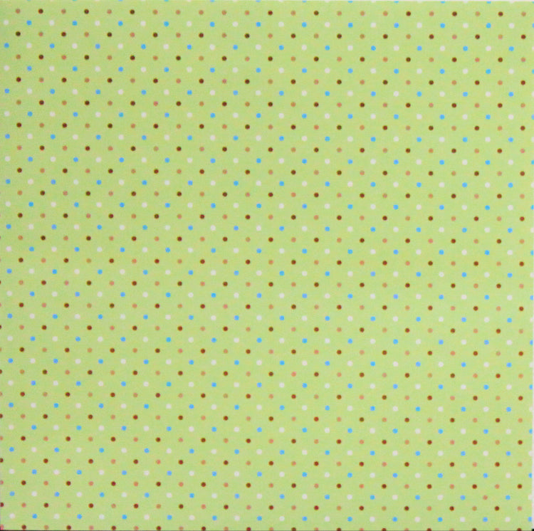 DCWV Mint Dots 12 x 12 Flat Scrapbook Paper