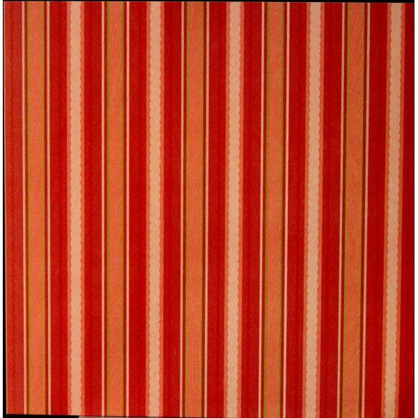 K & Company Tim Coffey 12 x 12 Red Tulips Stripe Flat Printed Scrapbook Paper - SCRAPBOOKFARE