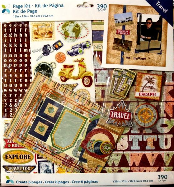 Momenta 12 x 12 Travel Scrapbook Pages Kit - SCRAPBOOKFARE