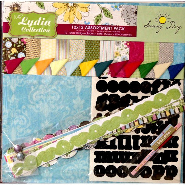 Lydia Collection 12 x 12 Scrapbook Pages Kit - SCRAPBOOKFARE