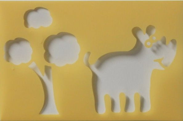 Plaid Hippo Safari Stencil - SCRAPBOOKFARE