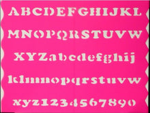 Alphabets & Numbers Hot Pink Stencil - SCRAPBOOKFARE