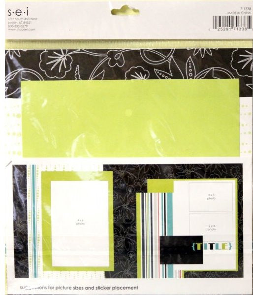 SEI Black Orchid 8 x 8 Assembled Scrapbook Pages Layout