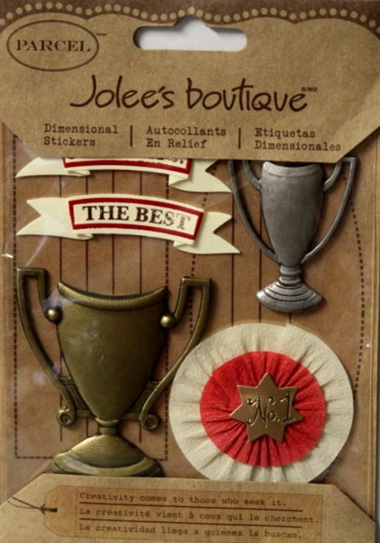 EK Success Jolee's Boutique Parcel Awards Distinction Dimensional Scrapbook Stickers - SCRAPBOOKFARE