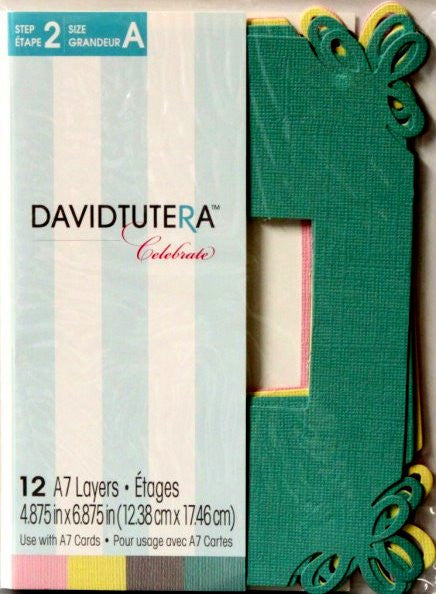 David Tutera Celebrate Die-Cut Frame Card A7 Card Layers - SCRAPBOOKFARE
