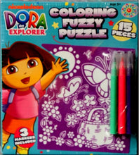 Nickelodeon Dora The Explorer Coloring Fuzzy Puzzle - SCRAPBOOKFARE