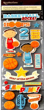 Recollections Basketball Chipboard Dimensional 3-D Stickers Embellishments - SCRAPBOOKFARE