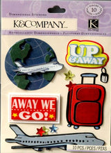 K & Company Travel Dimensional Stickers - SCRAPBOOKFARE