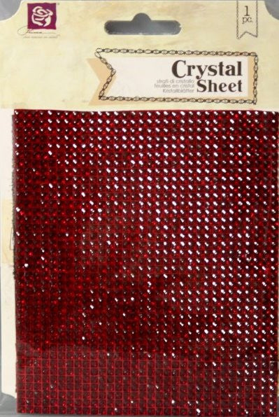 Prima Ruby Red Self-Adhesive Crystal Sheet - SCRAPBOOKFARE