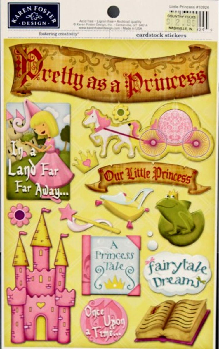Karen Foster Design Little Princess Cardstock Stickers - SCRAPBOOKFARE