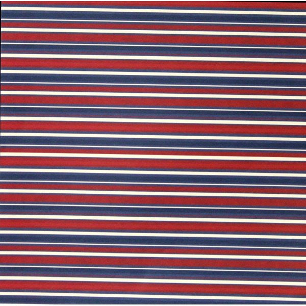 Paper Pizazz Patriotic Stripe 12 x12 Scrapbook Paper - SCRAPBOOKFARE