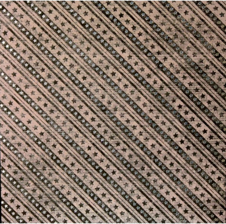DCWV 12 x 12  Rock Star Stripe Silver Foil Scrapbook Paper - SCRAPBOOKFARE