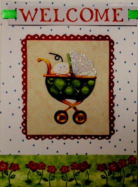 Scrapbookfare Welcome Handmade Dimensional Greeting Card