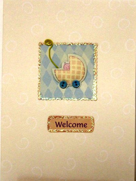 Scrapbookfare Welcome Handmade Dimensional Greeting Card