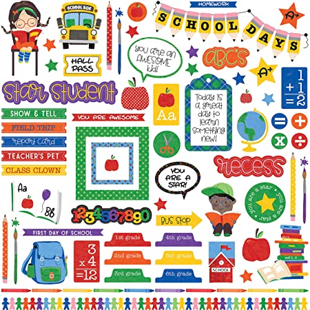 Photoplay School Days 12 x 12 Element Sticker Sheet