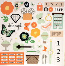 Chickaniddy Crafts Date Night 12 x 12 Element Sticker Sheet