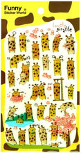 Funny Sticker World Lovely Giraffe Dimensional Epoxy Stickers
