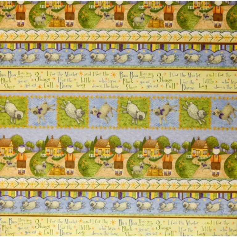 DCWV Baa Baa Black Sheep Nursery Rhymes Cardstock Scrapbook Paper - SCRAPBOOKFARE