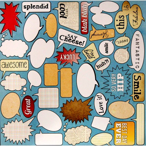 DCWV Signs & Sayings Cardstock Die-Cuts Cut-Outs - SCRAPBOOKFARE