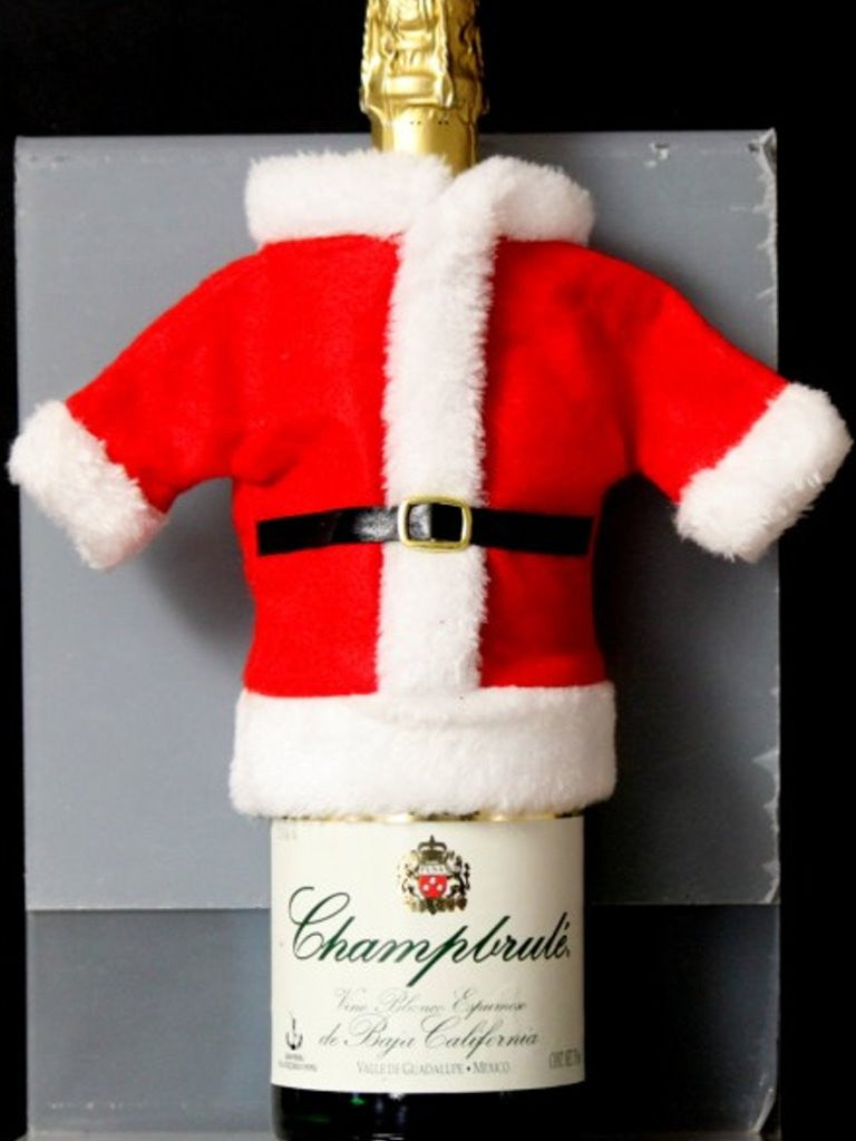 Christmas Santa Coat Bottle Cover - SCRAPBOOKFARE