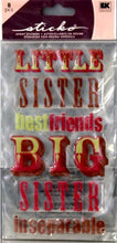 EK Success Sticko Big Sister Epoxy Stickers - SCRAPBOOKFARE