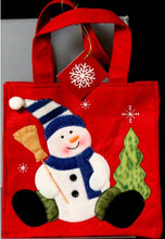 Cute Embroidered Christmas Snowman Handbag/Gift Bag - SCRAPBOOKFARE
