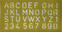 Alphabets & Numbers Dull Yellow Stencil - SCRAPBOOKFARE