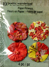 Poetic Wonderlust Tracy Porter Shades Of Orange #2 Paper Flowers - SCRAPBOOKFARE